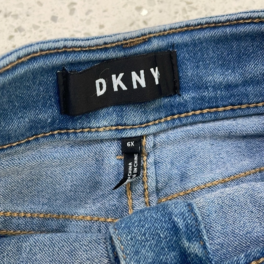 DKNY girls Distressed Blue Jeans and Skirt Set size 6&7 - Picture 3 of 8